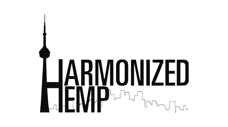 High-rise city skyline with the word "HARMONIZED" integrated into the design, emphasizing urban development and digital marketing services.
