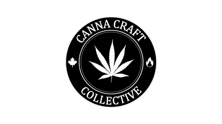 Cannabis leaf logo for Canna Craft Collective, marijuana branding, cannabis community, THC, and CBD products branding, marijuana lifestyle, and dispensary branding.
